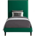 thumbnail image 3 of Meridian Furniture Harlie Green Velvet Twin Bed, 3 of 9
