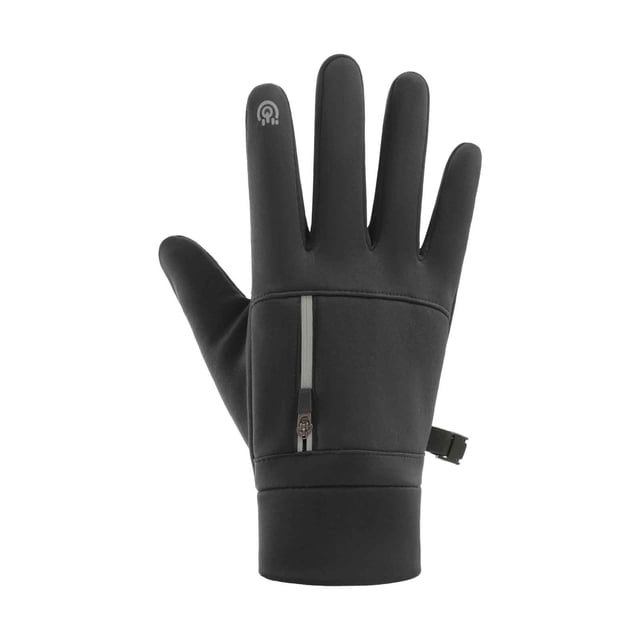 Cycling Gloves - Windproof Winter Gloves for Outdoor Driving & Riding Touchscreen Compatible with Conductive Fingertips, Black, JKODE