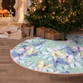 thumbnail image 5 of Sikiie Colorful Butterfly Nativity Christmas Tree Skirt, Jesus Christian Winter Holiday Tree Mat Decoration(30-48IN)48", 5 of 6