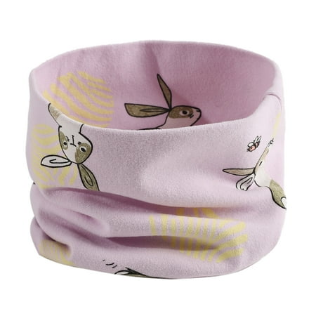 

Cartoon Printed Children Bib Pure Cotton Plush Thickened Baby Warm Windproof Neck Cover Summer Face Gaiters