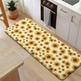 thumbnail image 5 of Beige Sunflower Pattern Kitchen Rug Mat,Kitchen Runner Rugs Non Skid Washable,Decorative Kitchen Floor Mats for Kitchen,Sink,Laundry,17"x47.2", 5 of 7