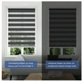 thumbnail image 6 of Royalcraft Cordless Zebra Blinds for Windows,35" W x 72" H Grey Dual Layer Zebra Roller Shades Blinds for Windows, Sheer or Privacy Light Control, Day and Night Window Shades for Living Rome, Office, 6 of 10