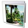 3dRose Tropical Mini Golf - Greeting Cards, 6 by 6-inches, set of 12
