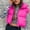 Pink, variant on AOOCHASLIY 2023 Women Tops Women's Winter Crop Lightweight Sleeveless Warm Outerwear Vest Padded Gilet Tops Coat