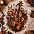 thumbnail image 6 of Violin Floral Patchwork DIY Sewing Kit, Layered Quilted Fabric Handcraft Set With Vintage Flower Motif, Musical Craft Supplies for Wall Table Decor And Handmade Art Adults and Beginners Gift, 6 of 6