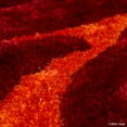 thumbnail image 4 of Allstar Burgundy Shaggy Area Rug with 3D Red Circle Design. Contemporary Formal Hand Tufted (7' 6" x 10' 5"), 4 of 4