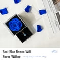 thumbnail image 5 of Otuo Preserved Roses Gift Jewerlry Box, Real Eternal Rose Flower with Necklace, Gifts for Girlfriend, Mom, Women, Wife, Birthday and Mothers Day (Blue), 5 of 7
