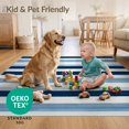 thumbnail image 4 of ODIKA 8'x10' Ultra-Soft Area Rug, Striped Horizontal Band Even Spacing Scandinavian Stripes None Washable, Bare feet friendly, Silk-Touch for Bedroom, Under Sectional, 4 of 7