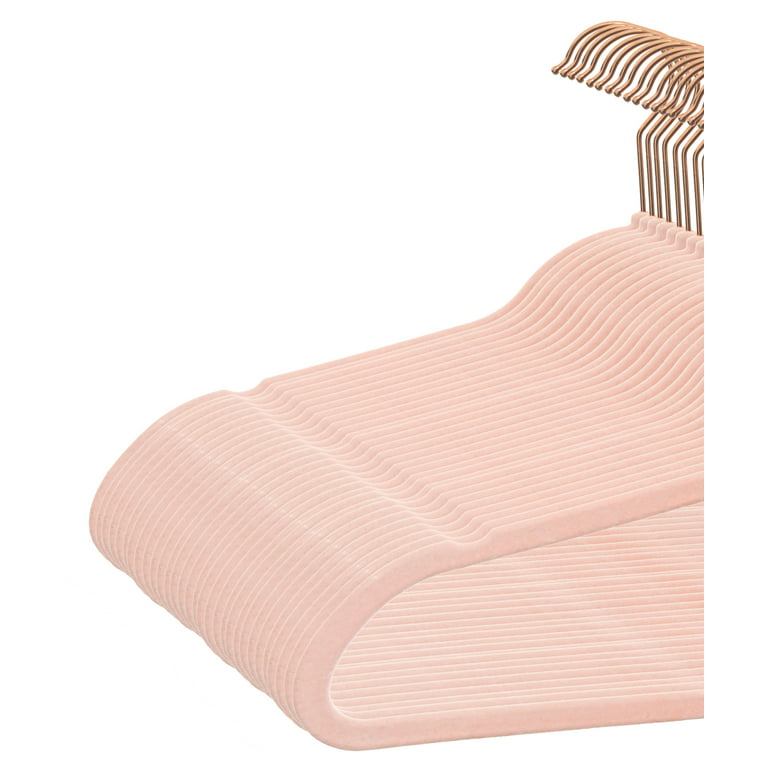 Kitcheniva Plastic Hangers Durable Slim Pack of 50 Pink, Pack of