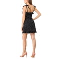 thumbnail image 4 of INSPIRE CHIC Women's Printed Spaghetti Strap Ruffle Flare Mini Dress XL Black-Heart, 4 of 8