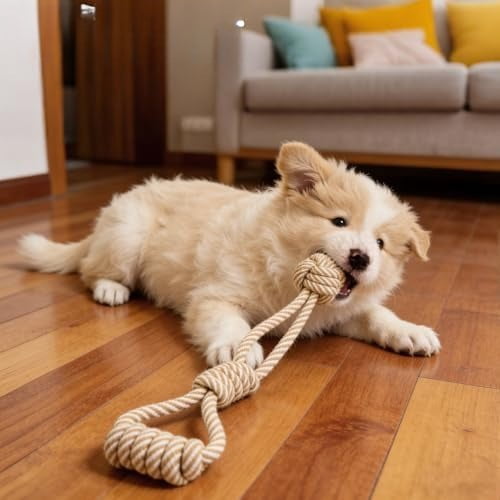 Dog Rope Toy for Small Dog 3pcs, Natural Chew Toys for Puppy, Medium & Small Dogs, Tug of War Rope for Puppies Clean & Relieve Teething