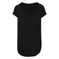 thumbnail image 6 of Breezora Trendy Women's Oversized Hooded Tshirt Casual Loose Fit Cotton Blend Top With Kangaroo Pocket For Street Style And Weekend Outings XXXXXL Size Black, 6 of 7