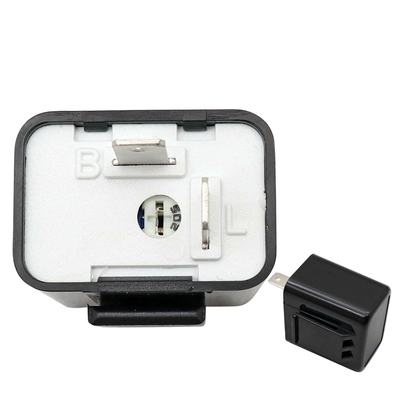 2Pin LED Flasher Relay 12V Adjustable Frequency for Motorcycle Turn Signal Fix Blinker Lights