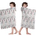 thumbnail image 4 of White Christmas Tree Pattern Hooded Bath Towel，50"x30" for Ages 3 To 12 Kids, Quick Dry Lightweight Soft Microfiber Hood Beach Towel Cover Up for Kids, 4 of 7