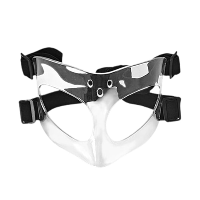 Protector facial para nariz, protector facial para nariz rota, para adolescentes, hombres y mujeres, baloncesto Transparente