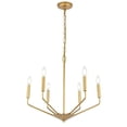 thumbnail image 4 of Indoor Home Decorative Midcentury Modern Enzo 6 Light Brass Pendant, 4 of 7