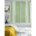 thumbnail image 3 of Sage Green Sheer Curtains 72 Inch Length 2 Panels Set for Living Room/Bedroom, Farmhouse Sage Green White Striped Semi Curtain Sheers Drapes Rod Pocket Curtains Window Treatment Set 52''x72''x2, 3 of 7