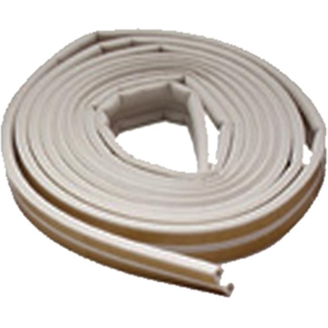 Md Building Products 2576 0.38 x 0.22 in. x 17 ft. White P-Profile Extreme Temperature Weatherstrip Medium Gaps