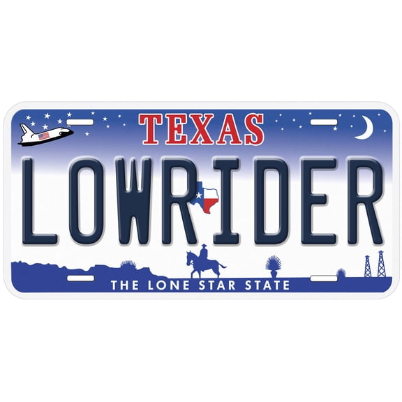 TX Lowrider Novelty Car Auto License Plate