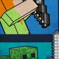 thumbnail image 3 of Minecraft Kids Twin/Full Blanket, 62 x 90, Microfiber, Green and Blue, Mojang, 3 of 13