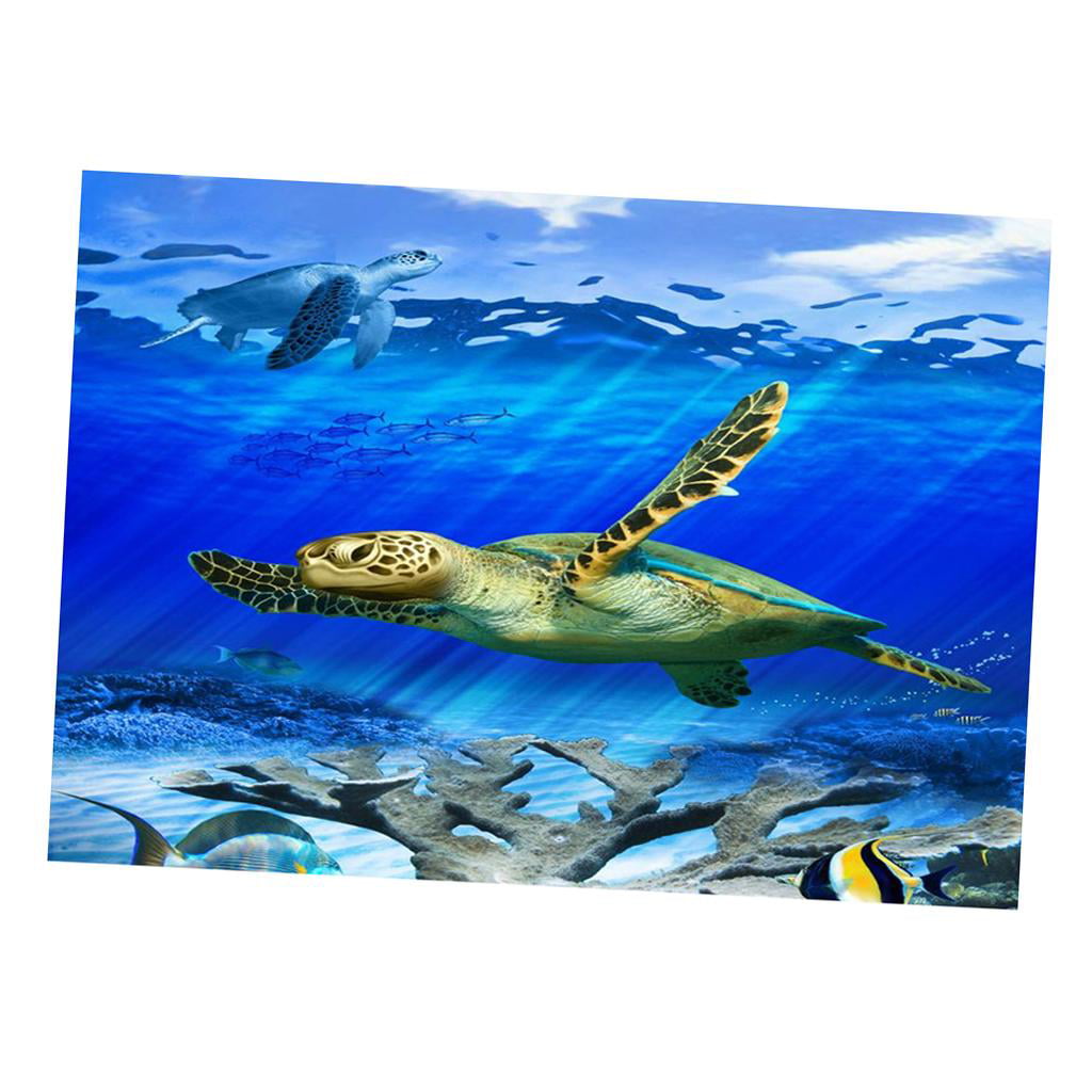 24" Double Sided Aquarium Background Backdrop Fish Tank Reptile Vivarium Marine 