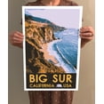 thumbnail image 4 of Big Sur California Travel Poster / Postcard WPA Style Retro, 4 of 4