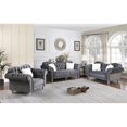 thumbnail image 3 of Titanic Furniture Mariann Tufted Velvet Upholstered Sofa with Nailheads in Gray, 3 of 4