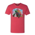 thumbnail image 2 of Wild Bobby Rainbow Painted Manatee Dean Russo Design Animal Lover Men Premium Tri Blend Tee, Vintage Red, Small, 2 of 6