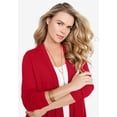 thumbnail image 5 of Roaman's Women's Plus Size Lightweight Handkerchief Hem Cardigan Sweater, 5 of 6