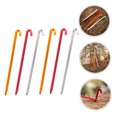 thumbnail image 3 of FUTUREORYY 6pcs Camping Pegs Aluminium Alloy Curved Hook For Rope Attachment For Tarp Use, 3 of 6