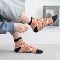 thumbnail image 2 of Rateoe Dragonfly Mushroom Pattern Quarter Crew Socks,Toe Seamed Ankle Socks,Cotton Cushioned Breathable Athletic Crew Sports Socks, 2 of 7