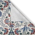 thumbnail image 4 of Ambesonne Ethnic Valance Pack of 2, Old Floral Leaf Ornament, 54"X12", Maroon Teal, 4 of 5
