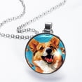 thumbnail image 2 of Corgi Stunning Glass Circular Pendant Necklace - Fashionable and Elegant Necklaces for Women, 2 of 5