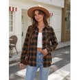 thumbnail image 3 of Zeagoo Womens Plaid Flannel Shirts Long Sleeve Button Down Blouse Cotton Fall Tops, 3 of 6