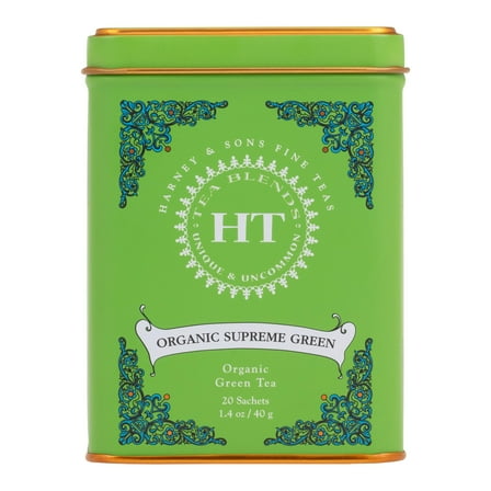 Harney & Sons, Green Tea, Organic Supreme Green, 1.4 oz, 20 Count
