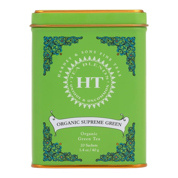 Harney & Sons, Green Tea, Organic Supreme Green, 1.4 oz, 20 Count