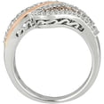 thumbnail image 2 of 1/2 Carat T.W. Champagne and White Diamond 10kt Rose and White Gold By-Pass Ring, 2 of 3