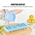 thumbnail image 3 of Molde de silicón para cubitos de hielo con tapa, 18 cavidades, transparente, resistente al calor y frío, ideal para congelar bebidas, hacer chocolates o moldear postres, fácil de usar y lavar en, 3 of 6