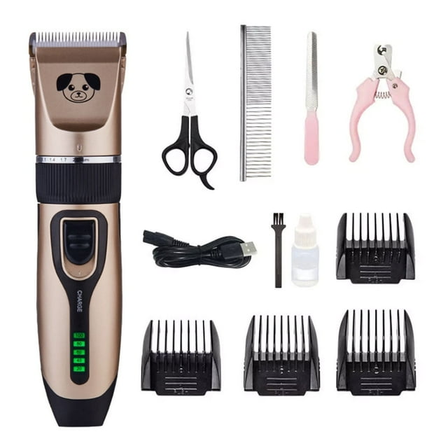 Tondeuse à Poils de Chien Électrique Machine de Toilettage Professionnelle pour Animaux de Compagnie Rasoirs Rechargeables Coupe-Poils Tondeuse à Poils de Chat Chien