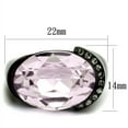 thumbnail image 2 of Luxe Jewelry Designs Women's Stainless Steel Ring with Light Amethyst Crystal - Size 8, 2 of 4