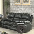 thumbnail image 4 of ACME Zuriel Motion Sofa in Black Synthetic Leather, 4 of 5