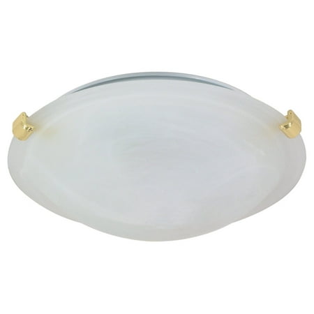 Alabaster Melon Ceiling Flush - Nuvo Lighting 60275 - 2 Light (Medium Screw Base) 16.1