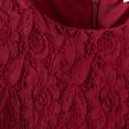 thumbnail image 6 of ZHOGXU Toddlers Kids Girls Lace Dress Summer Flying Sleeves Round Neck Solid Color Elegant Comfortable Dresses For Daily Wear And Party,7-8 Years, 6 of 7