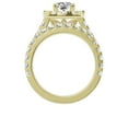 thumbnail image 4 of Unique Moments 3 Ctw Lab Grown Diamond Cushion Solitaire Bridal Set, Engagement Ring for Women 10K Yellow Gold, 4 of 6
