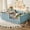 Blue + Full + Teddy, variant on ChenyueFurn Full Montessori Floor Bed with Surround Safety Rails,Blue
