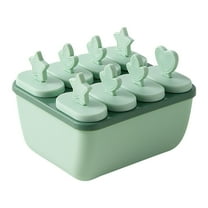 fuyuli Popsicle Mould,Large Capacity 8 Popsicles Making Tool, Popsicle With Lid Ice Cream Tray,Reusable Popsicle Making Tool,Suitable for Juice,Puree,Yogurt,Fruit,Pudding(A)