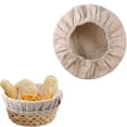 thumbnail image 2 of Fdelink 9 Inch Bread Proofing Basket Cloth Liner Round Bread Proofing Bowl Liners Linen Baking Basket Liner Cover Dough Proofing Cloth for Bread Baking Home, Placemat, Kitchen Mat, 2 of 7