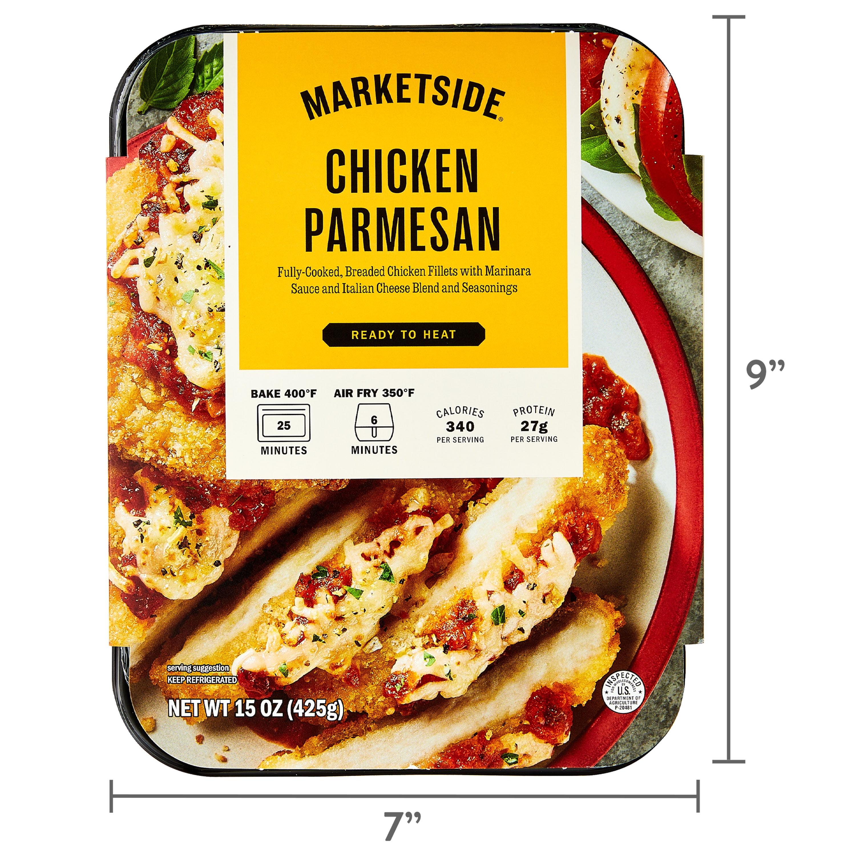 Marketside Ready to Heat Chicken Parmesan, Refrigerated, 15 oz