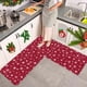 thumbnail image 4 of Juego de 2 Tapetes Navideños para Cocina | Felpudos Antideslizantes de Poliéster En Rojo y Verde | Alfombras Antimanchas para Entrada, Baño y Dormitorio | Alfombra Decorativa Navideña, 4 of 6