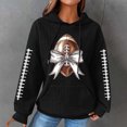 thumbnail image 5 of Mceream Womens Game Day Sweatshirt Football Long Sleeve Shirt Knit Print Crew Neck Rugby Pullovers Casual Game Day Fan Pullover Top Black S, 5 of 5